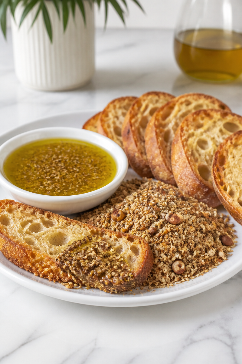 Egyptian Dukkah Spice Bread Dip