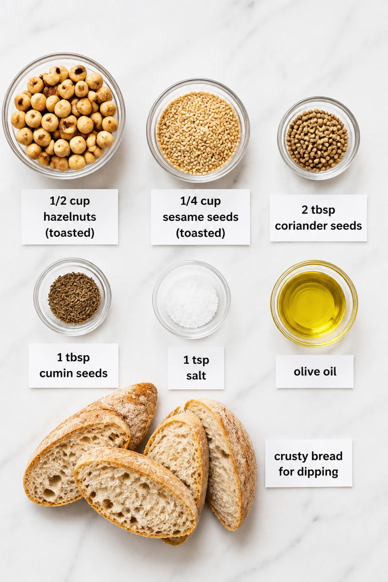 Egyptian Dukkah Spice Bread Dip