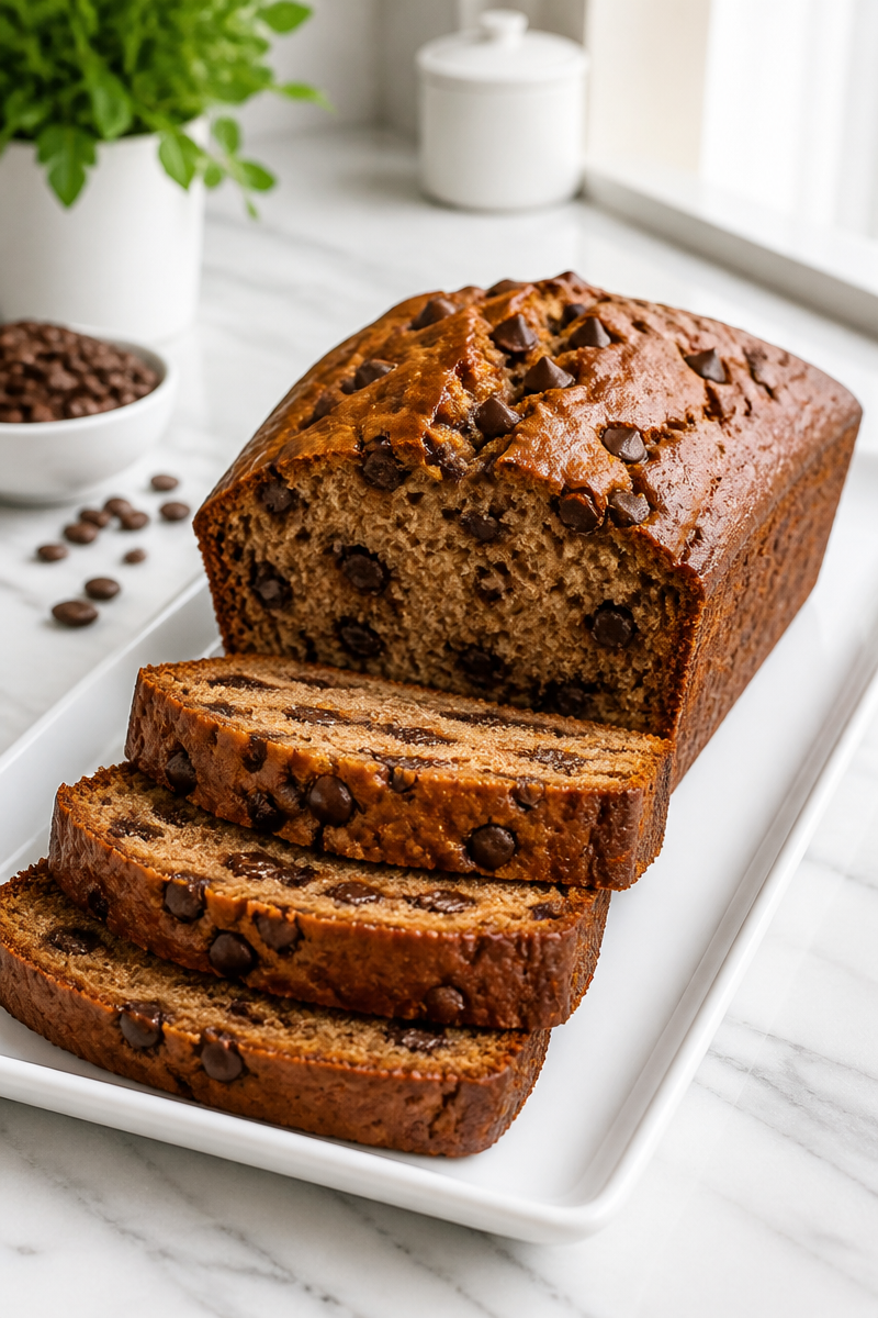 Espresso Chocolate Chip Banana Bread