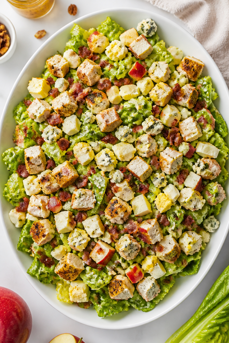 Fall Cobb Salad Apple Cider Vinaigrette
