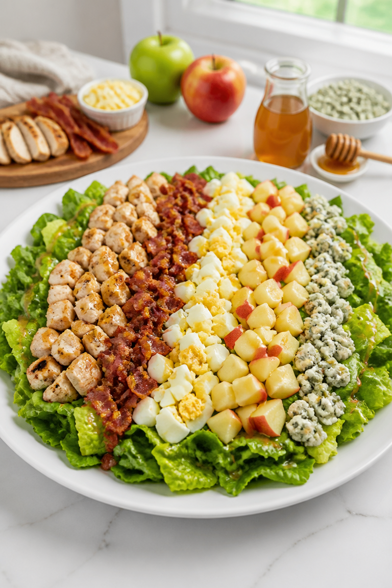 Fall Cobb Salad Apple Cider Vinaigrette