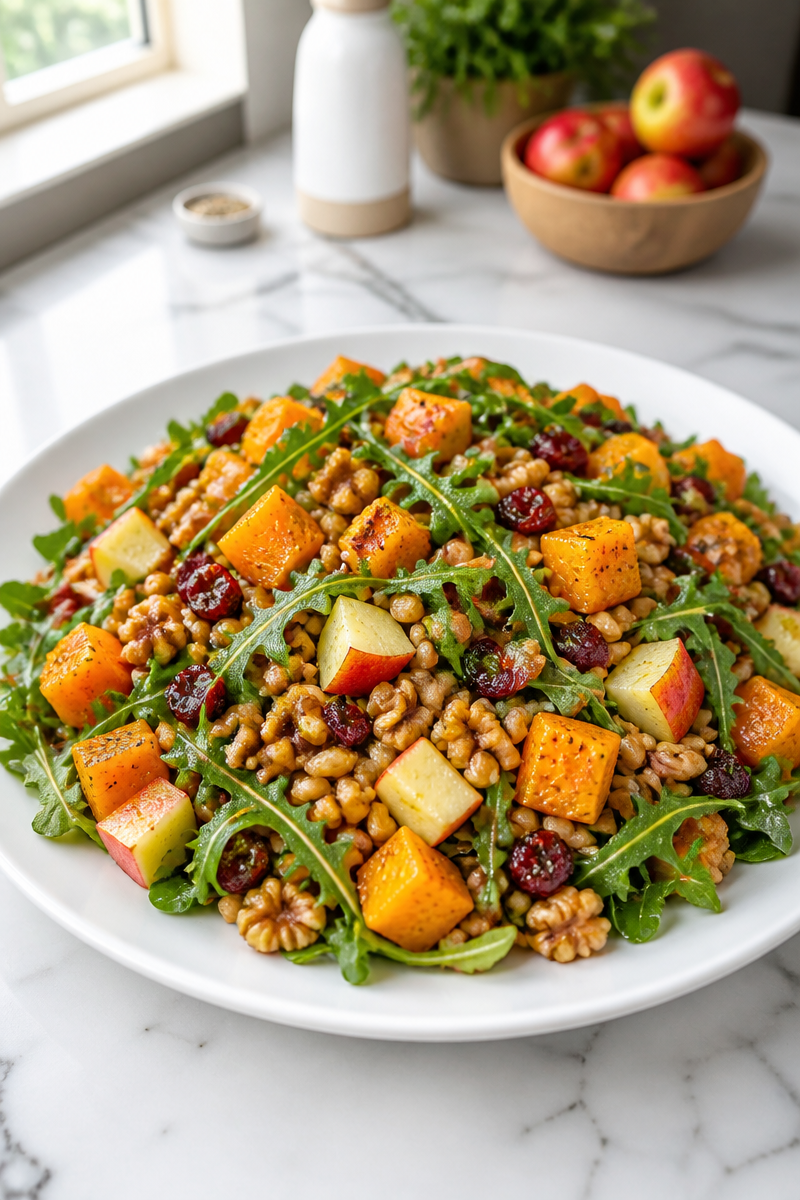 Farro Butternut Squash Cranberry Nut Salad