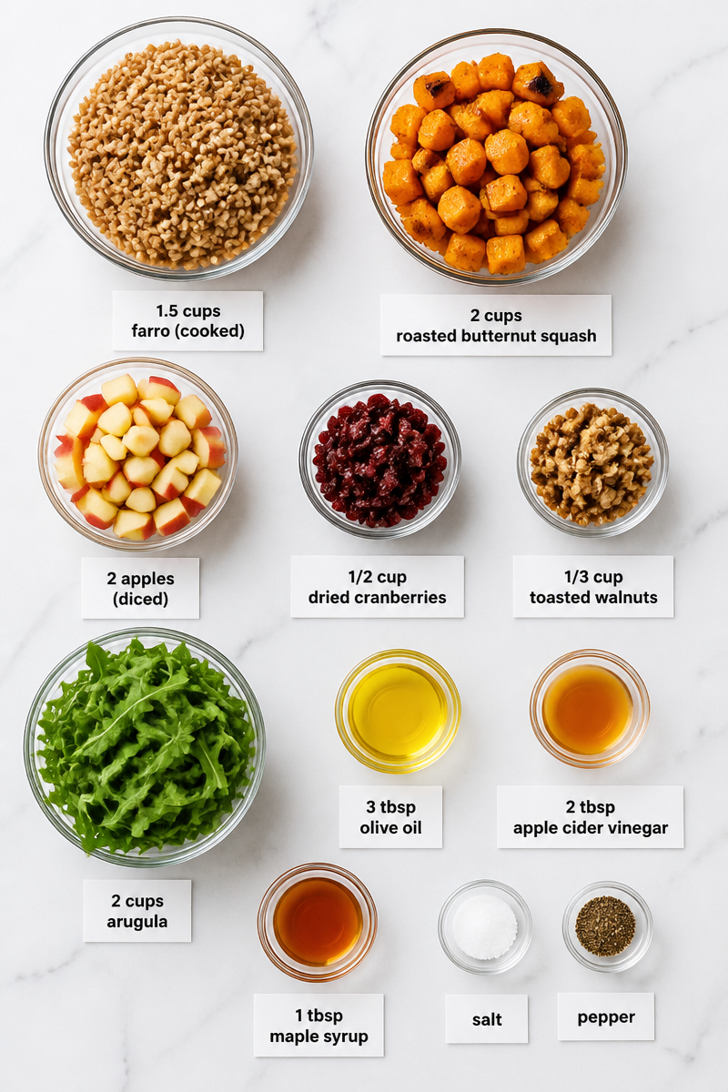 Farro Butternut Squash Cranberry Nut Salad