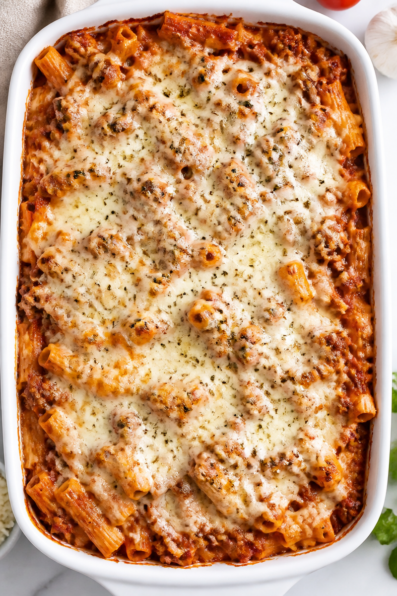 Freezer Baked Ziti Family Size Meal