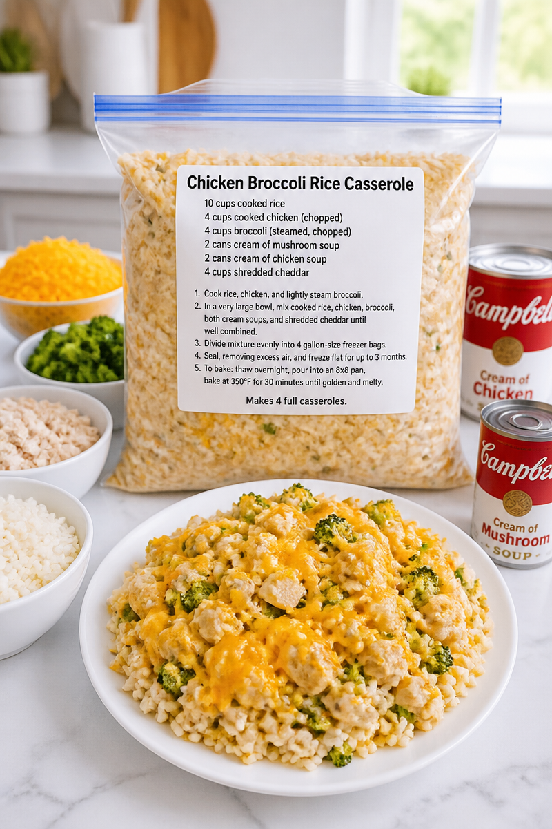 Freezer Chicken Broccoli Rice Casserole Bag Freezer Chicken Broccoli Rice Casserole Bag