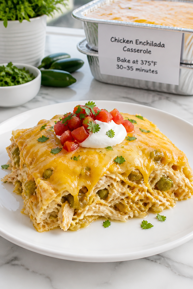 Freezer Meal Chicken Enchilada Casserole Freezer Meal Chicken Enchilada Casserole