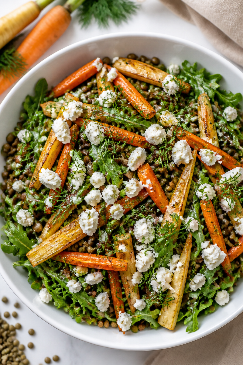 French Lentil Roasted Vegetable Autumn Salad French Lentil Roasted Vegetable Autumn Salad
