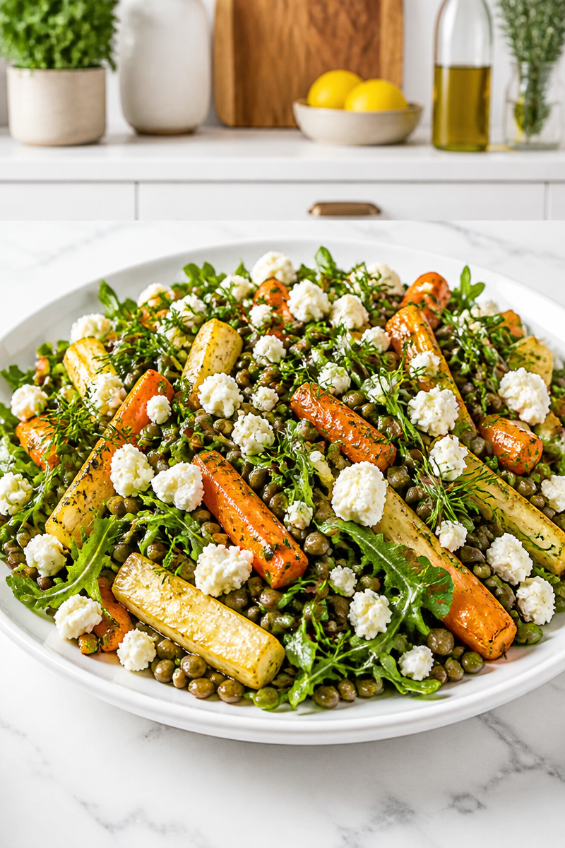 French Lentil Roasted Vegetable Autumn Salad French Lentil Roasted Vegetable Autumn Salad