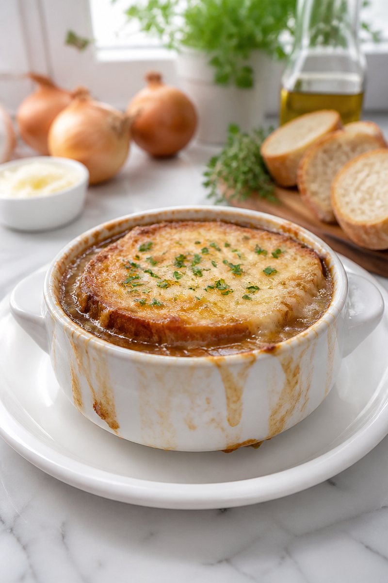 French Onion Soup Crusty Bread French Onion Soup Crusty Bread