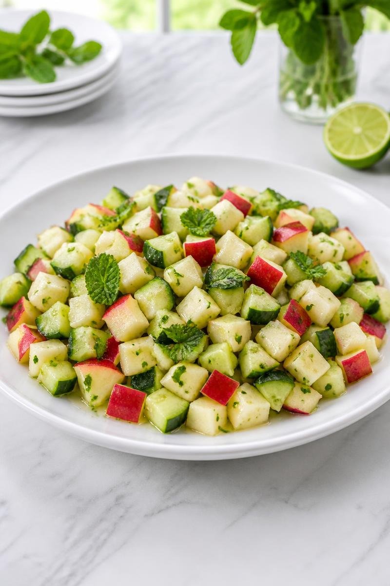 Fresh Apple Cucumber Salad Honey Lime Fresh Apple Cucumber Salad Honey Lime