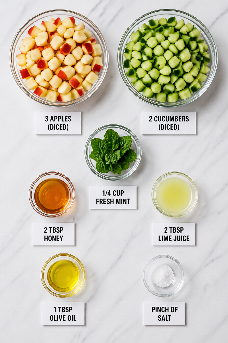 Fresh Apple Cucumber Salad Honey Lime Fresh Apple Cucumber Salad Honey Lime