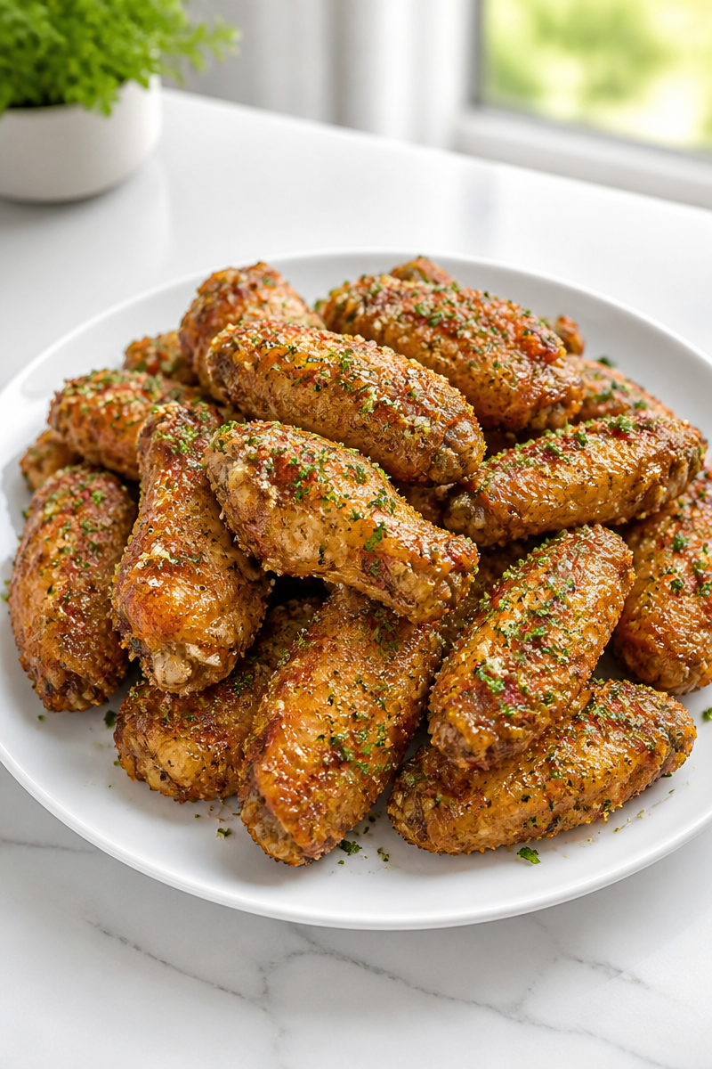 Garlic Parmesan Crispy Chicken Wing Garlic Parmesan Crispy Chicken Wing