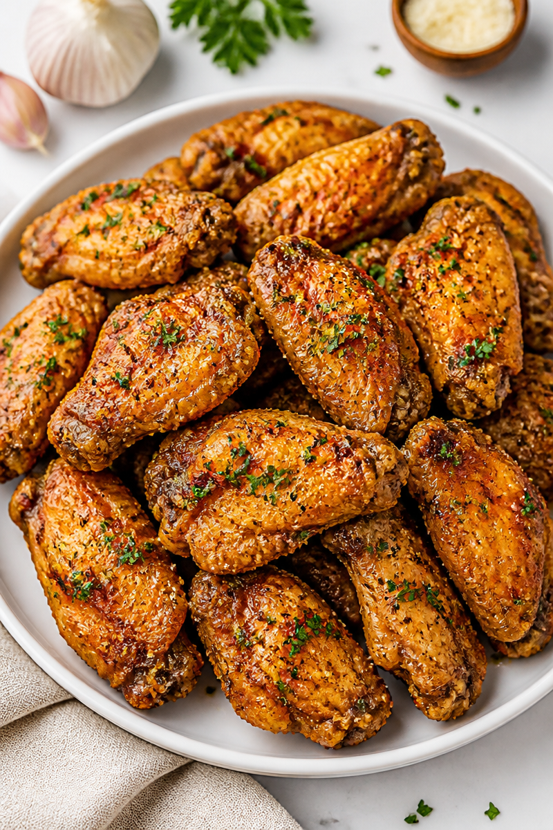 Garlic Parmesan Crispy Chicken Wing Garlic Parmesan Crispy Chicken Wing