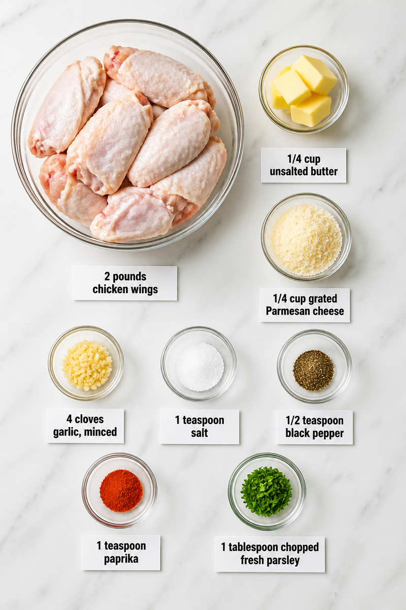 Garlic Parmesan Crispy Chicken Wing Garlic Parmesan Crispy Chicken Wing