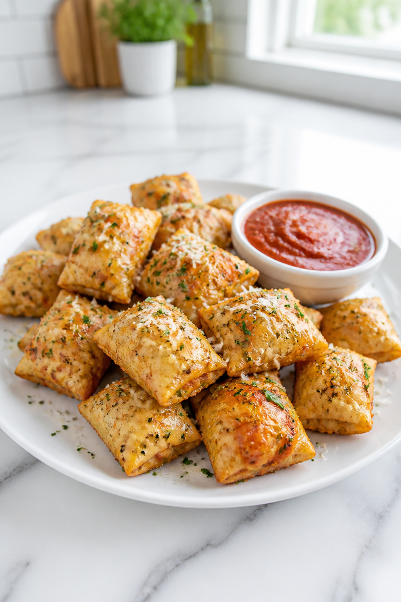 Garlic Parmesan Pizza Roll Air Fryer