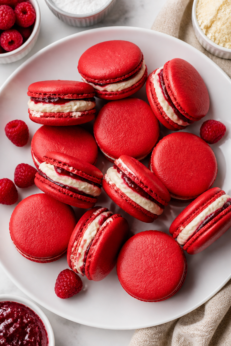 Gothic Ruby Raspberry Macaron Cookie Gothic Ruby Raspberry Macaron Cookie