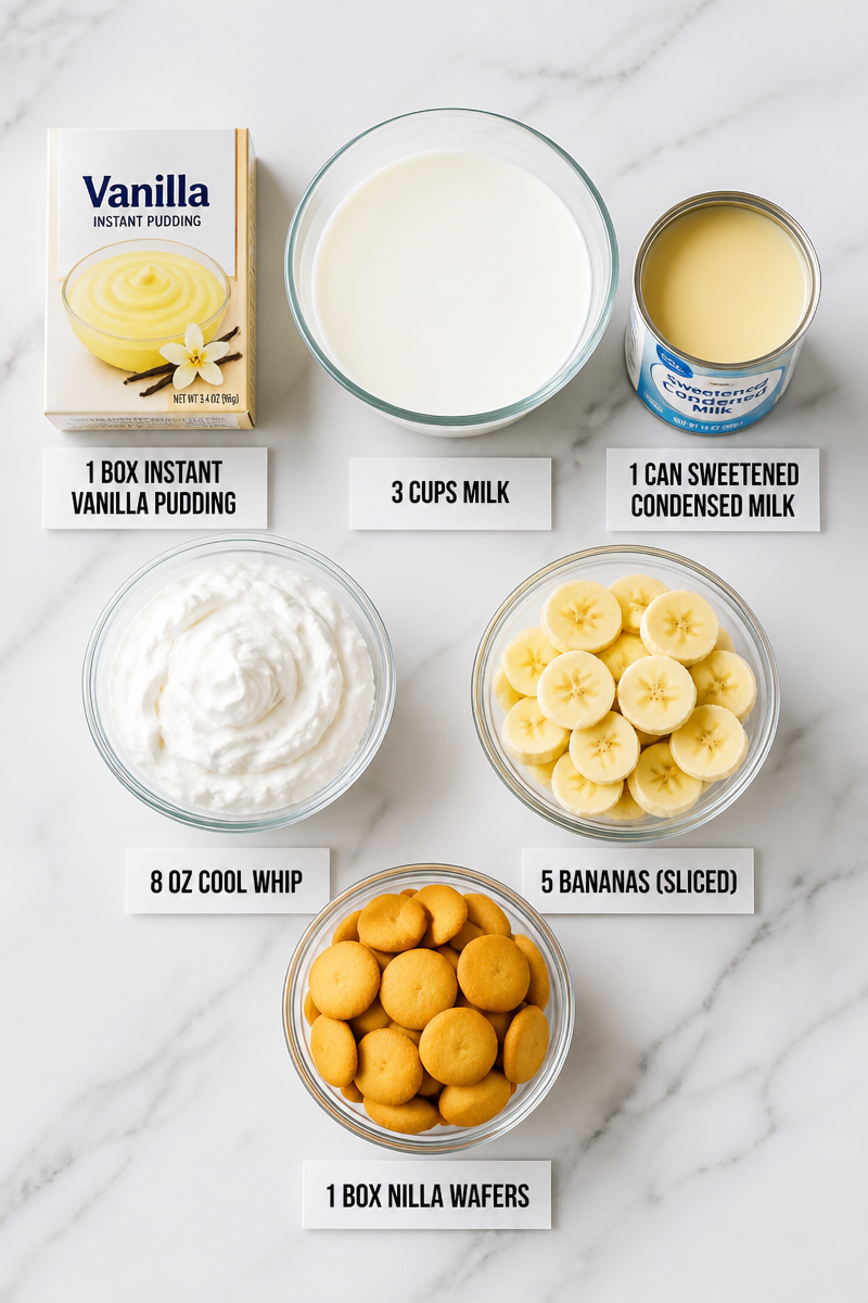 Grandma's Famous Banana Pudding Layered