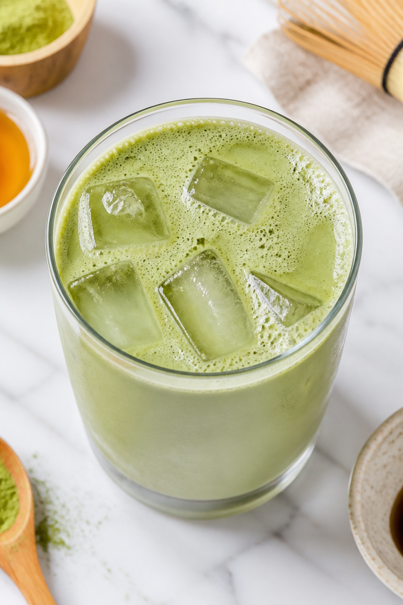 Green Monster Matcha Latte Drink Green Monster Matcha Latte Drink