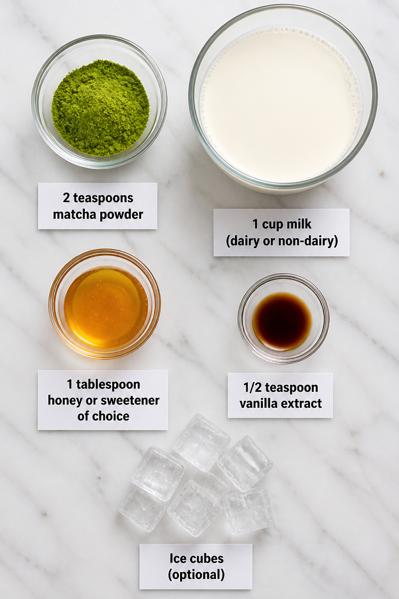 Green Monster Matcha Latte Drink Green Monster Matcha Latte Drink