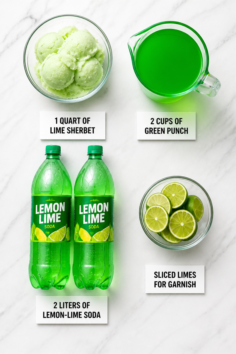 Green Slime Lime Sherbet Punch