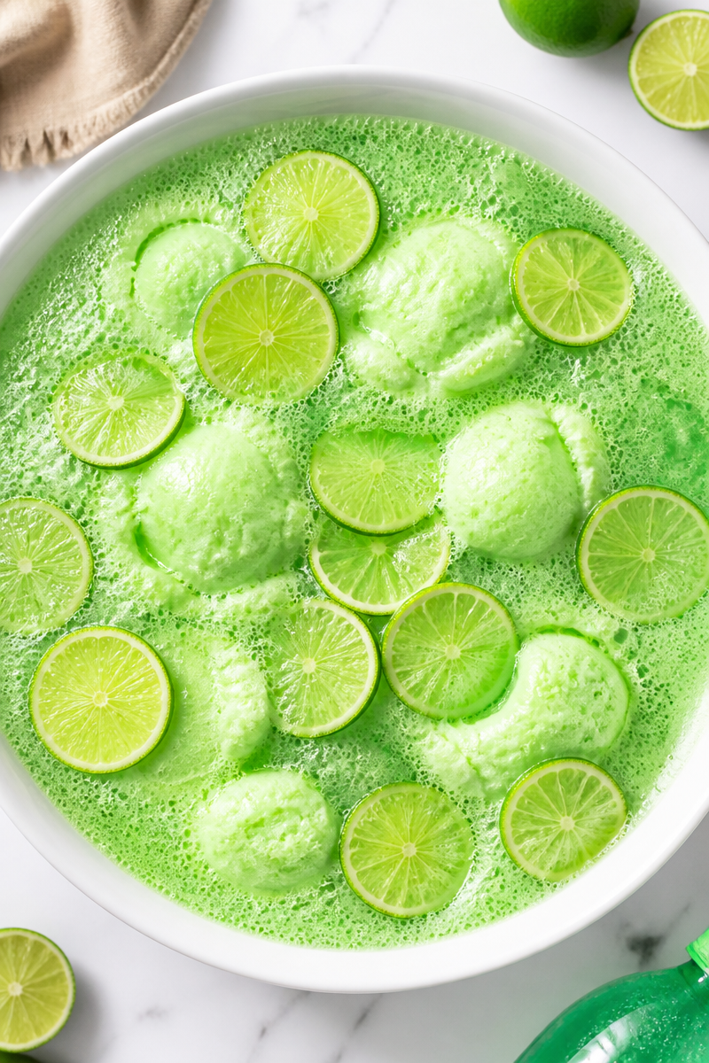 Green Slime Lime Sherbet Punch