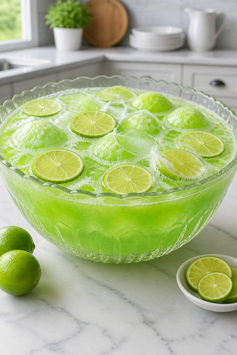 Green Slime Lime Sherbet Punch
