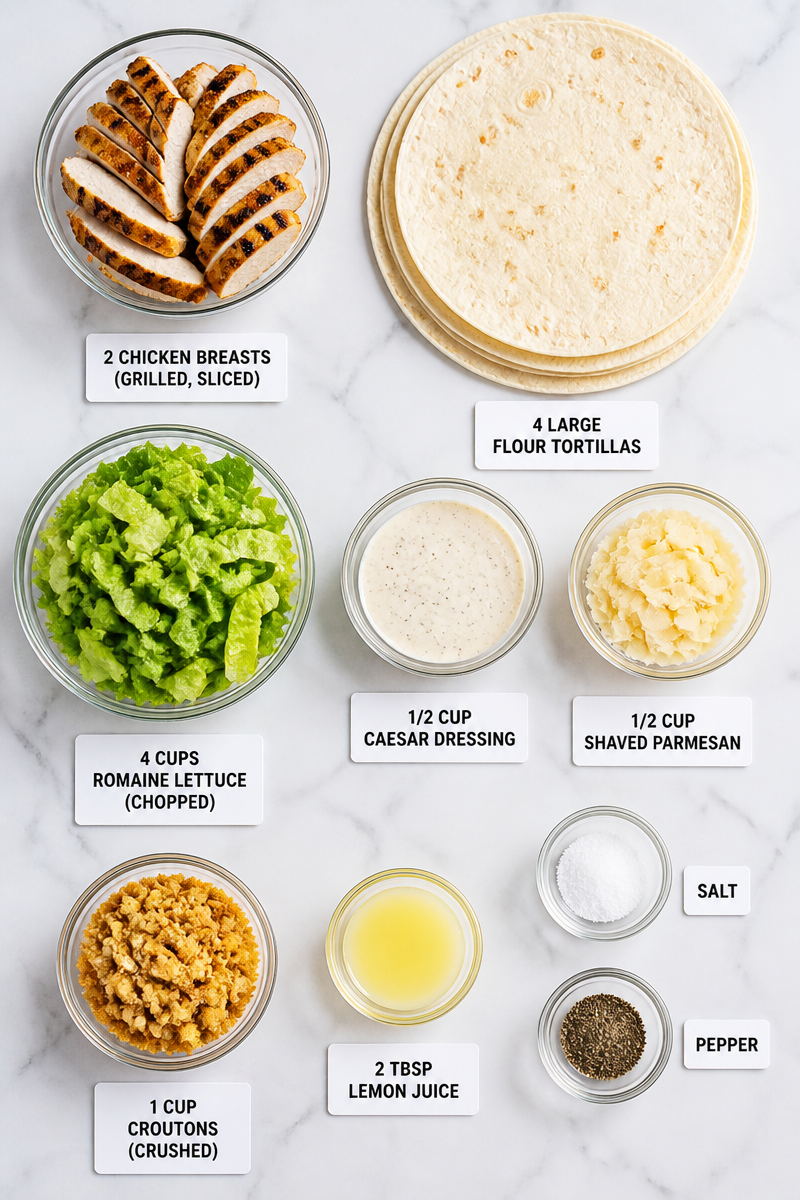 Grilled Chicken Caesar Wrap Lunch Grilled Chicken Caesar Wrap Lunch