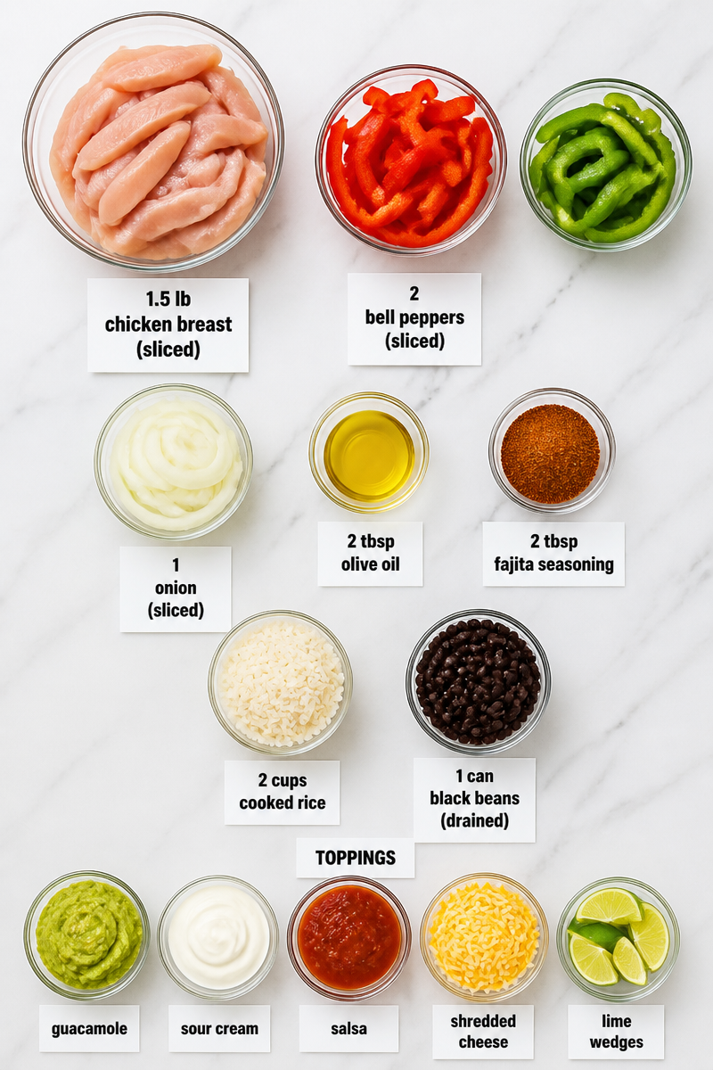 Grilled Chicken Fajita Bowl Peppers