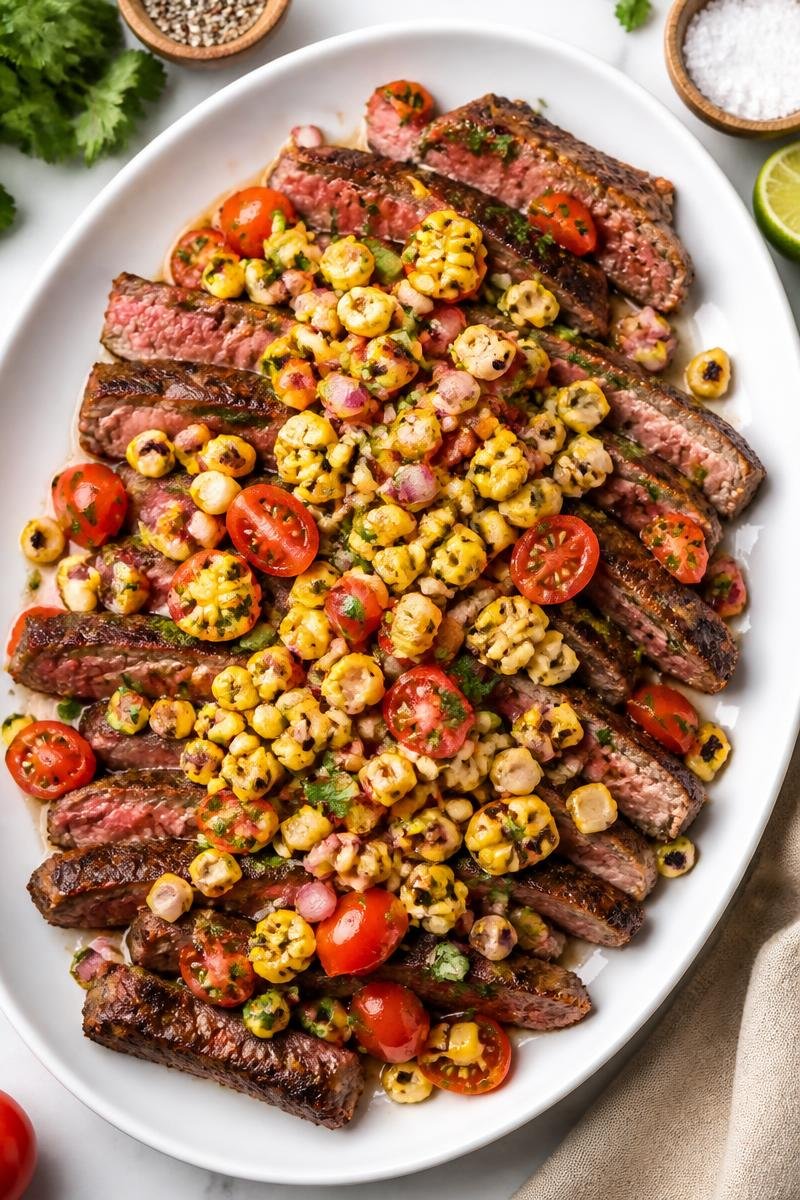 Grilled Flank Steak Charred Corn Salad Grilled Flank Steak Charred Corn Salad