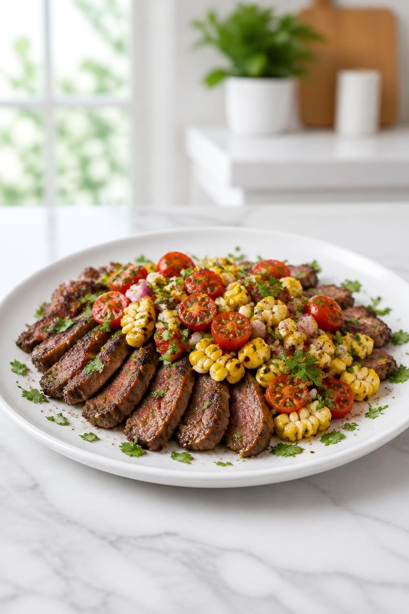 Grilled Flank Steak Charred Corn Salad Grilled Flank Steak Charred Corn Salad