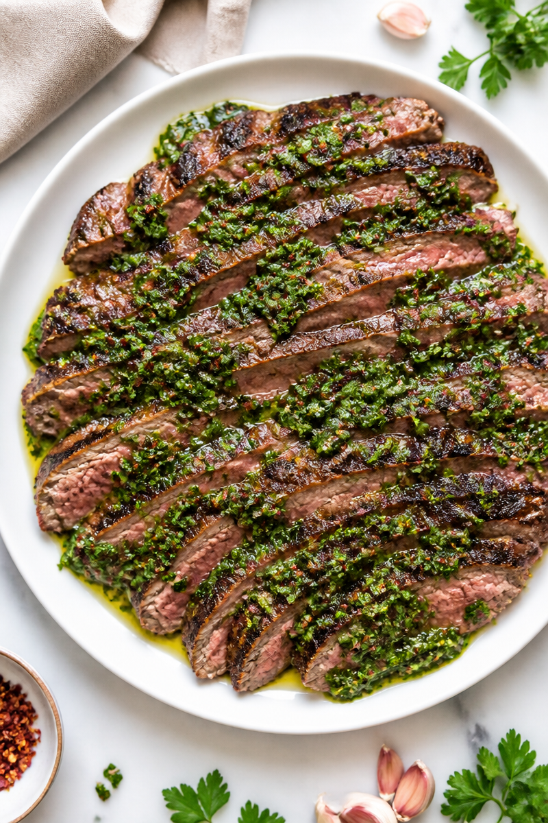 Grilled Flank Steak Chimichurri Sauce Grilled Flank Steak Chimichurri Sauce