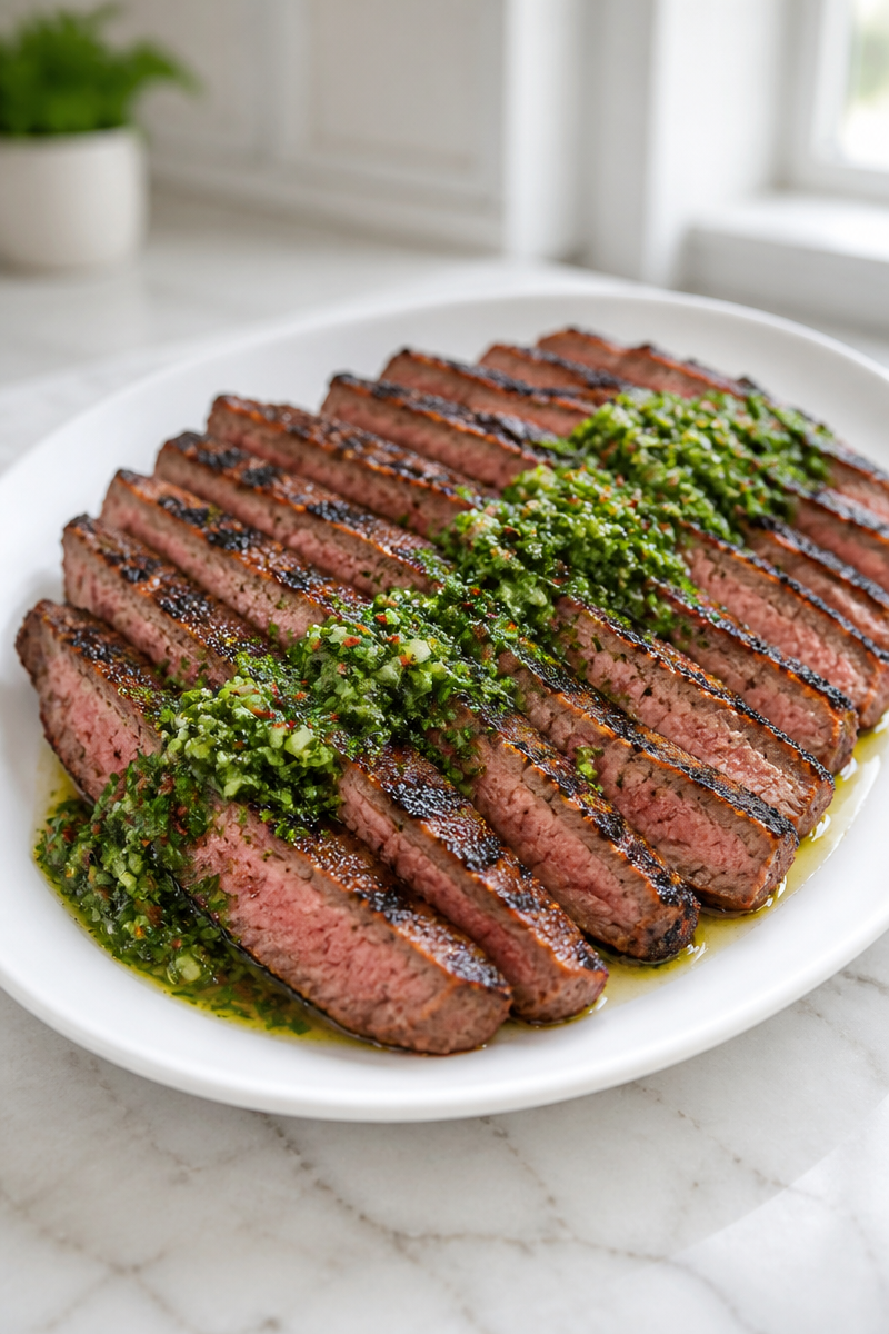 Grilled Flank Steak Chimichurri Sauce Grilled Flank Steak Chimichurri Sauce