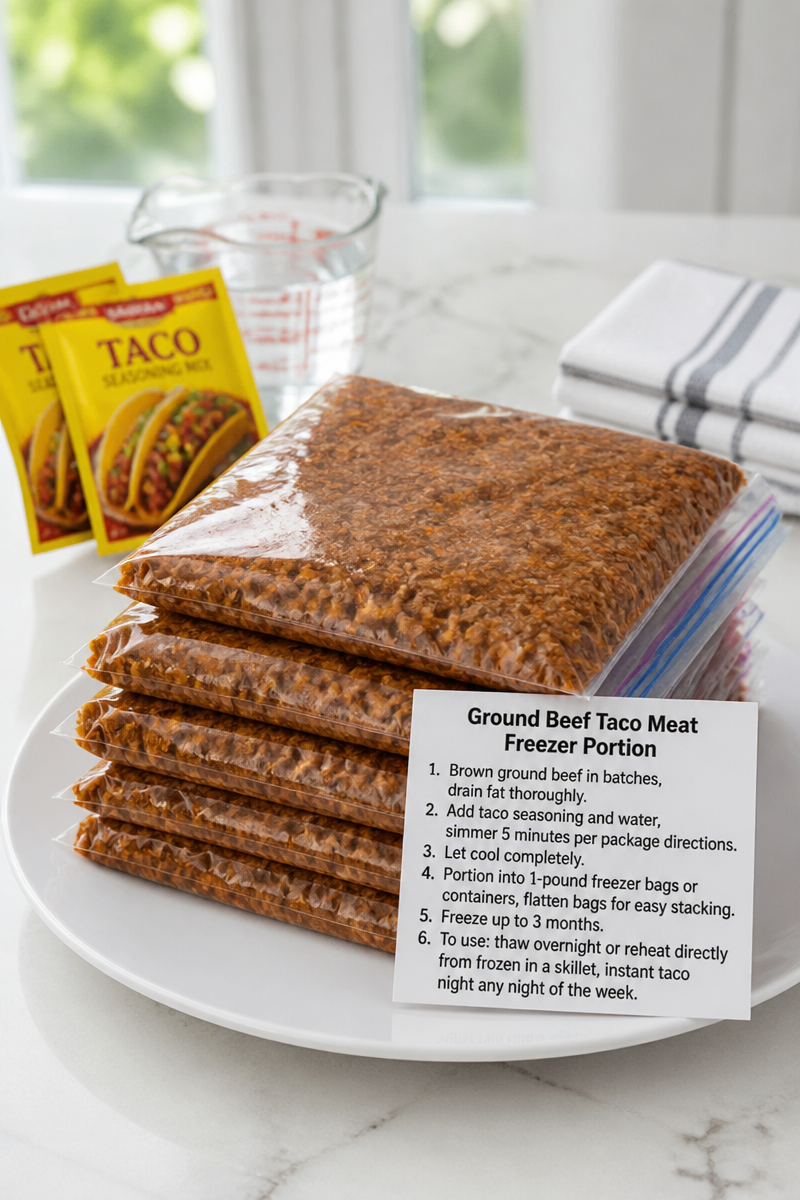 Ground Beef Taco Meat Freezer Portion Ground Beef Taco Meat Freezer Portion