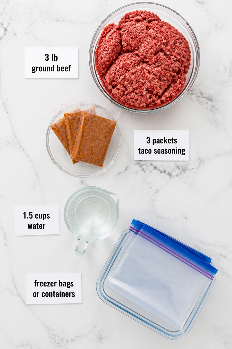 Ground Beef Taco Meat Freezer Portion Ground Beef Taco Meat Freezer Portion
