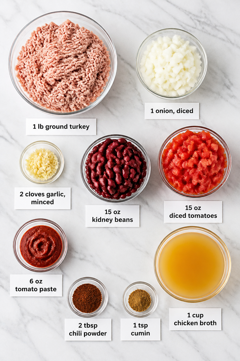 Ground Turkey Chili For Dinner