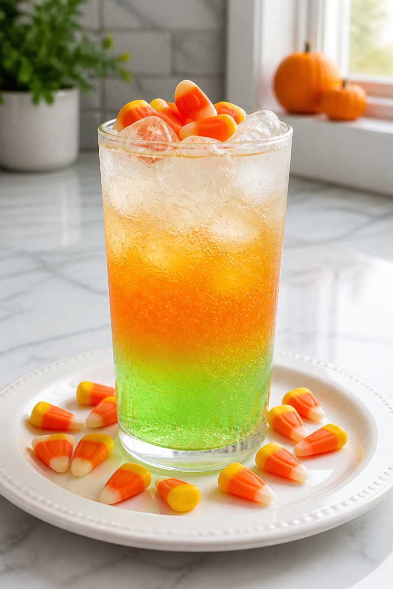 Halloween Candy Corn Italian Soda