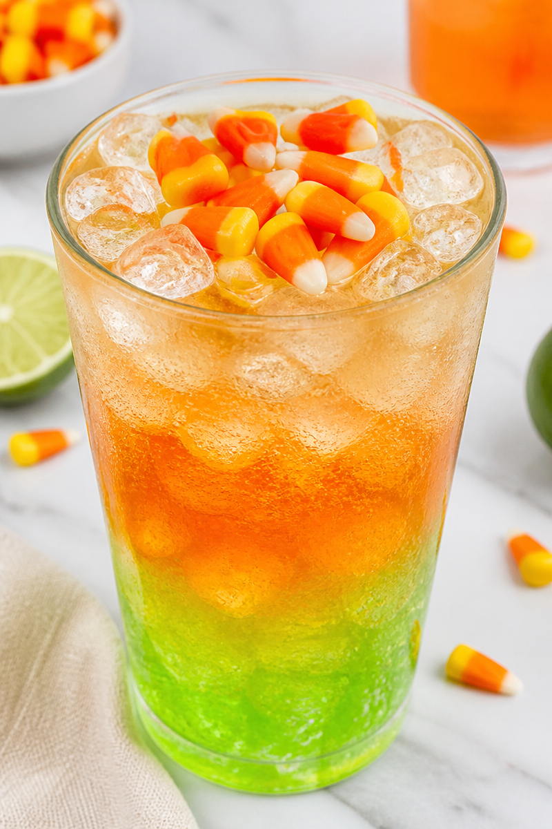 Halloween Candy Corn Italian Soda