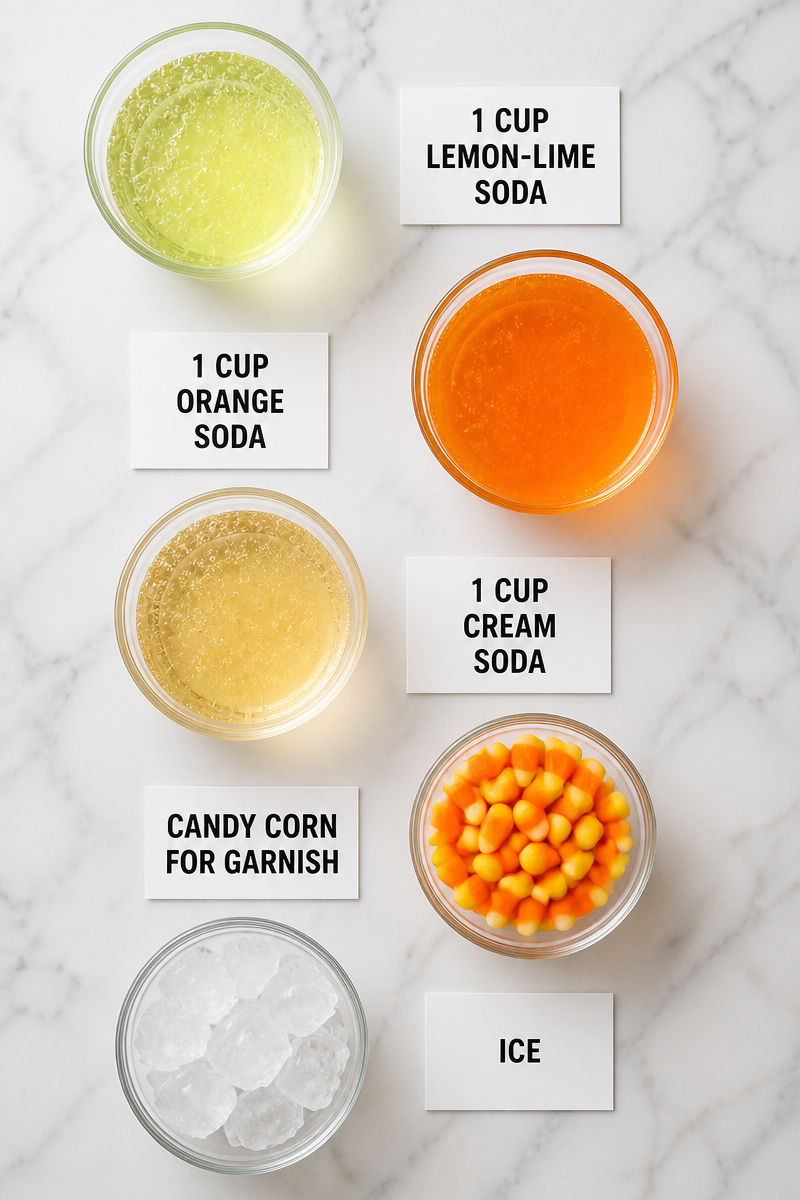 Halloween Candy Corn Italian Soda