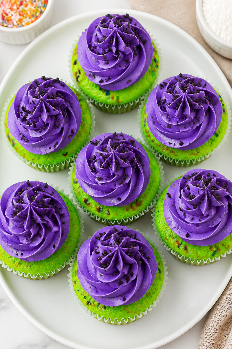 Halloween Confetti Neon Green Cupcake Halloween Confetti Neon Green Cupcake