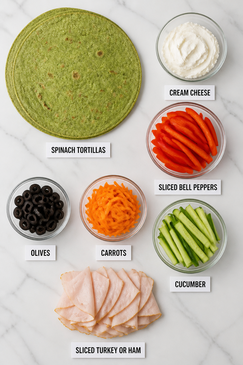 Halloween Monster Face Spinach Tortilla Pinwheel