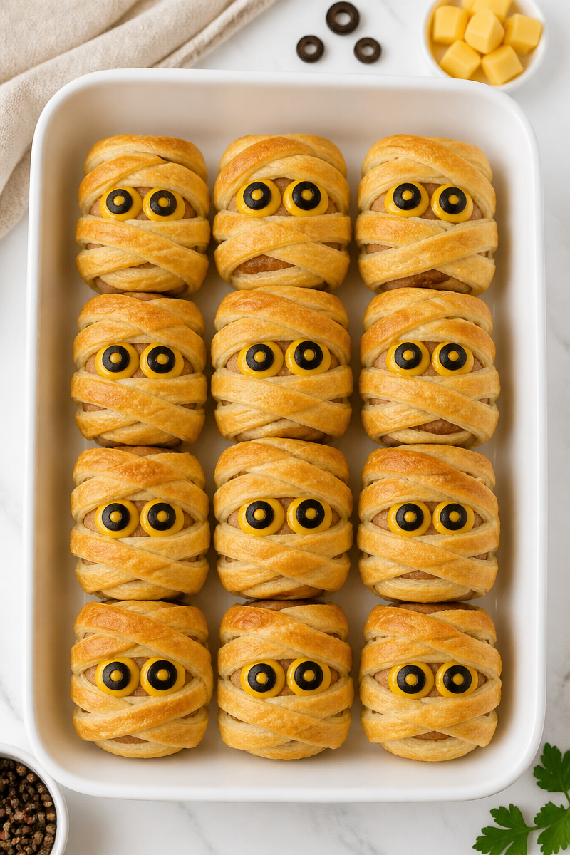 Halloween Mummy Pork Tenderloin Slider Halloween Mummy Pork Tenderloin Slider
