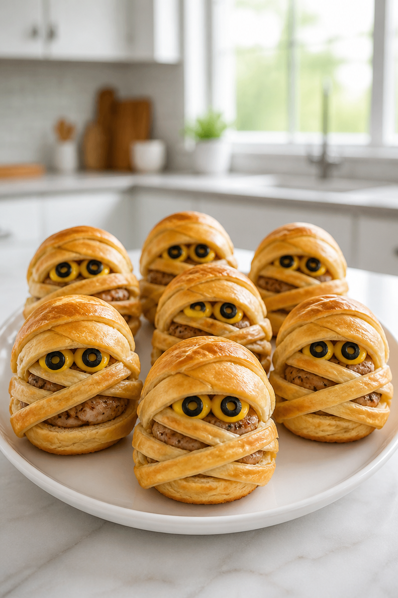 Halloween Mummy Pork Tenderloin Slider Halloween Mummy Pork Tenderloin Slider