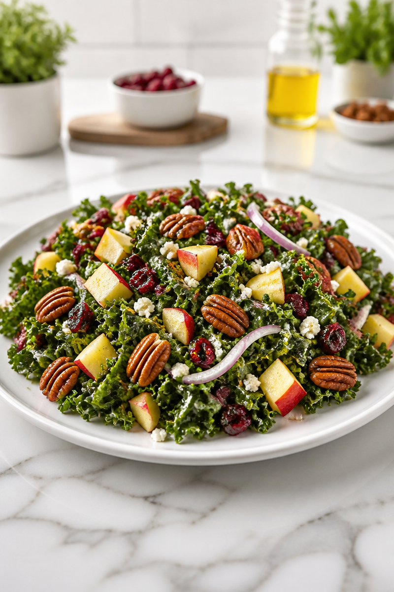 Harvest Kale Cranberry Pecan Salad Harvest Kale Cranberry Pecan Salad