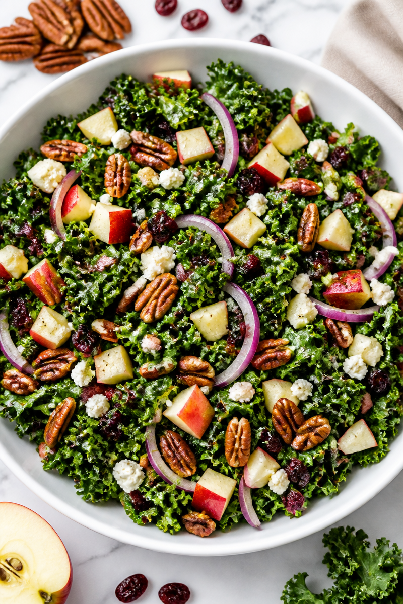 Harvest Kale Cranberry Pecan Salad Harvest Kale Cranberry Pecan Salad