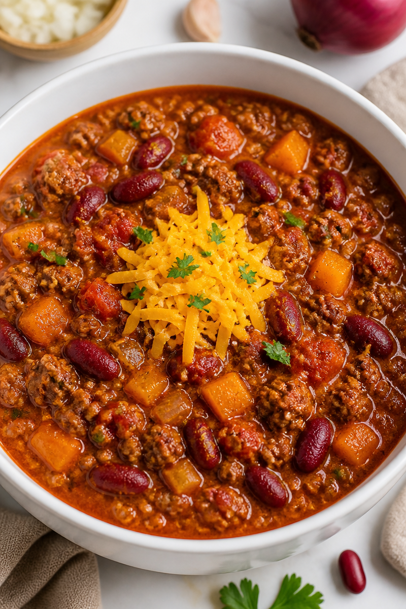 Hearty Fall Pumpkin Beef Chili Hearty Fall Pumpkin Beef Chili