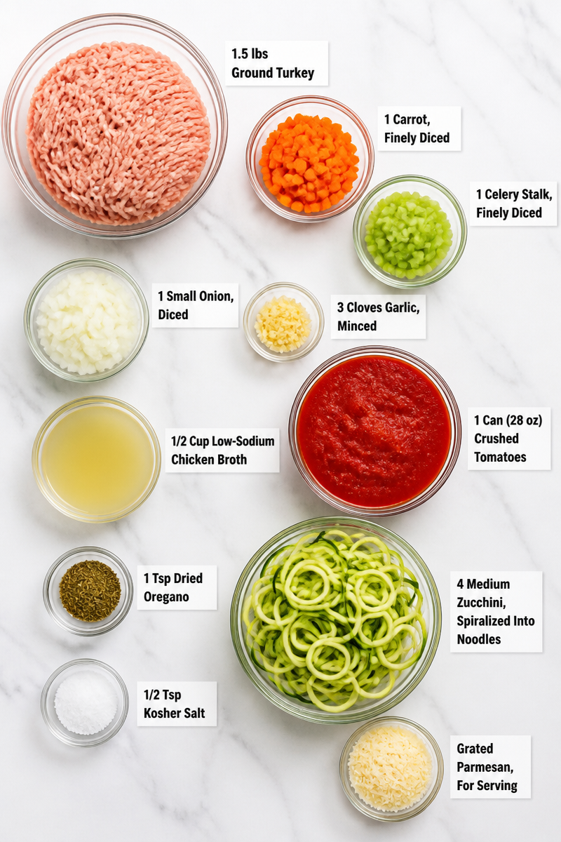 High Protein Turkey Bolognese Zoodle High Protein Turkey Bolognese Zoodle