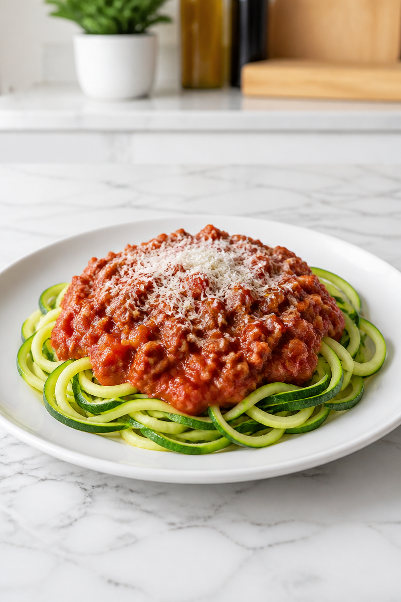High Protein Turkey Bolognese Zoodle High Protein Turkey Bolognese Zoodle