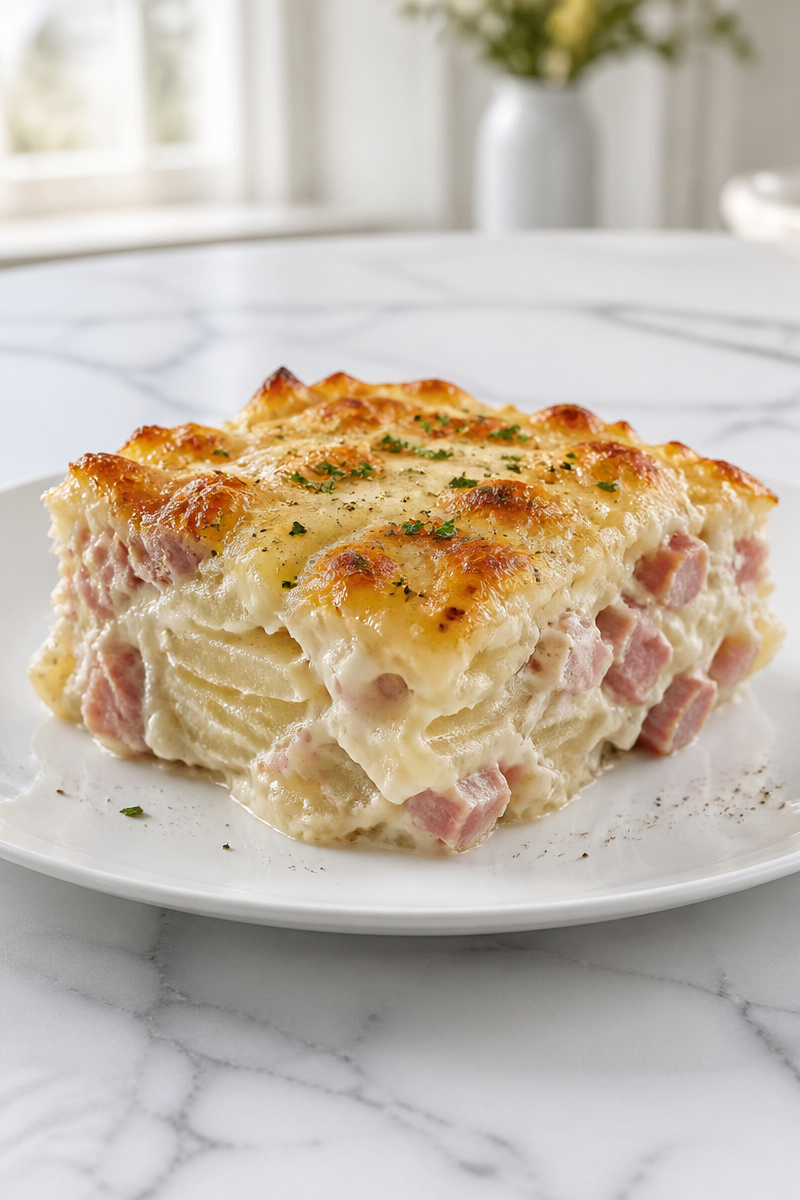 Holiday Ham Potato Gruyère Bake Holiday Ham Potato Gruyère Bake