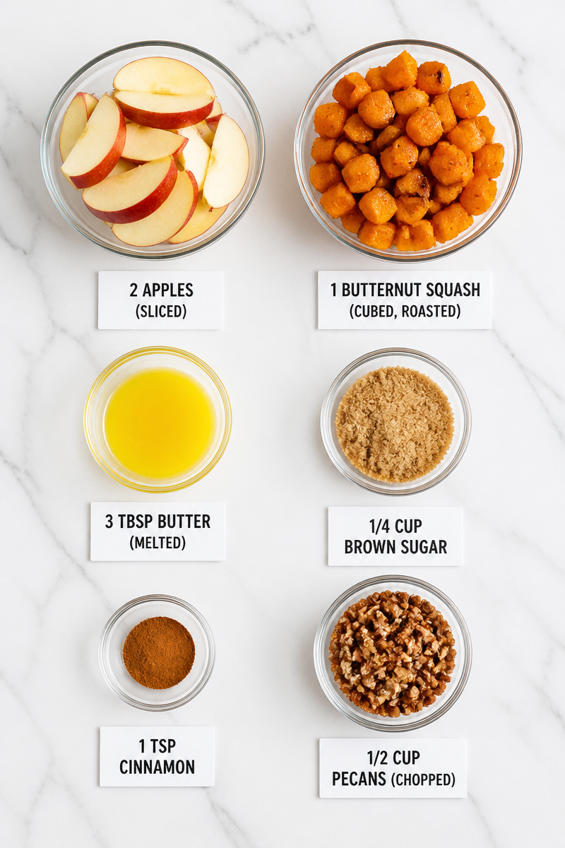 Homemade Apple Butternut Squash Casserole Bake