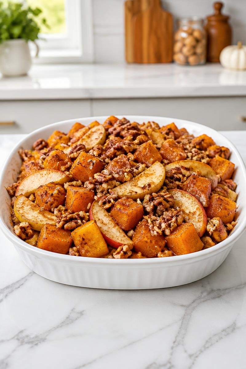 Homemade Apple Butternut Squash Casserole Bake